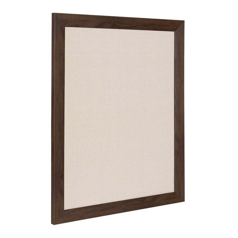 DesignOvation Beatrice Framed Linen Fabric Pinboard, 23x29, Walnut Brown - Image 3